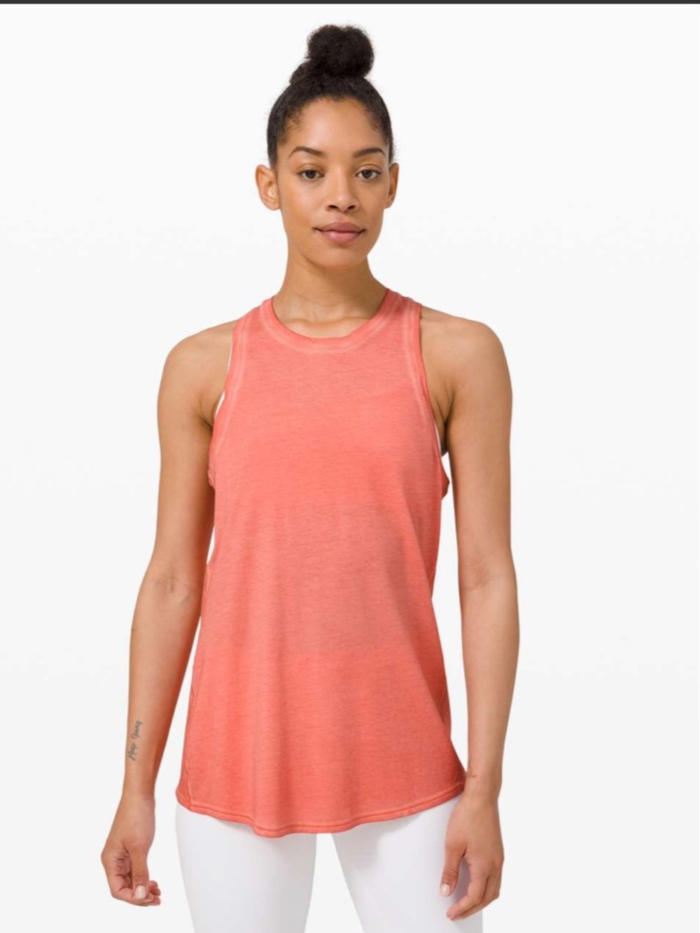 lululemon All Tied Up Tank Top Sublimado Pigment Dye Rustic Coral Size 4